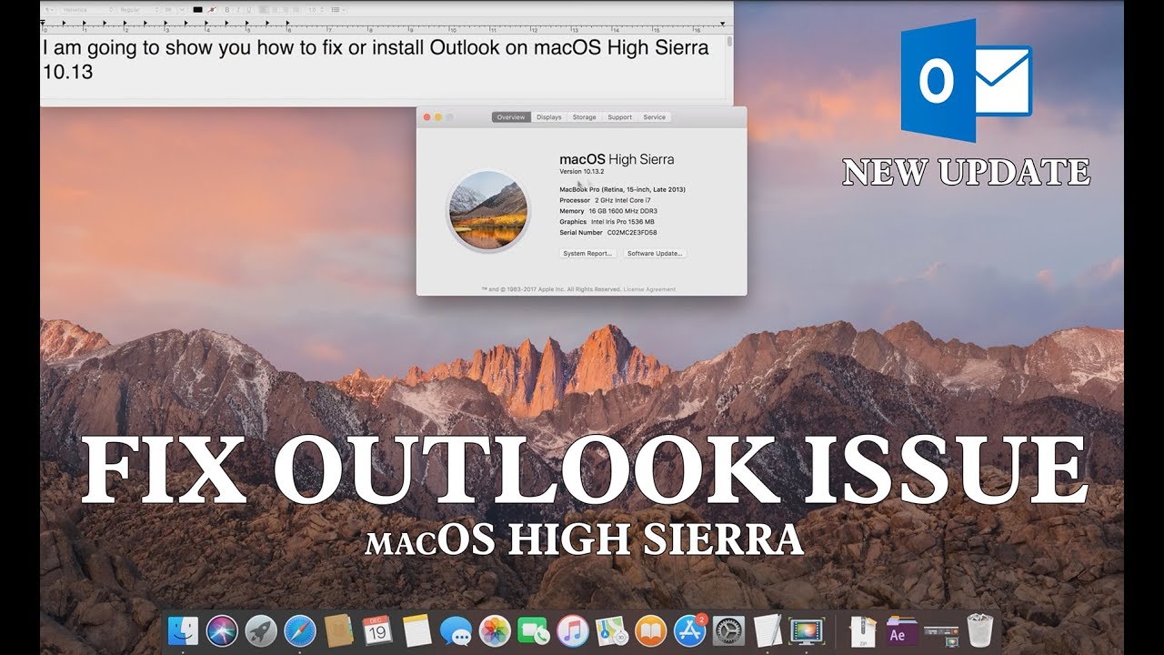How To Setup Outlook For Mac High Sierra